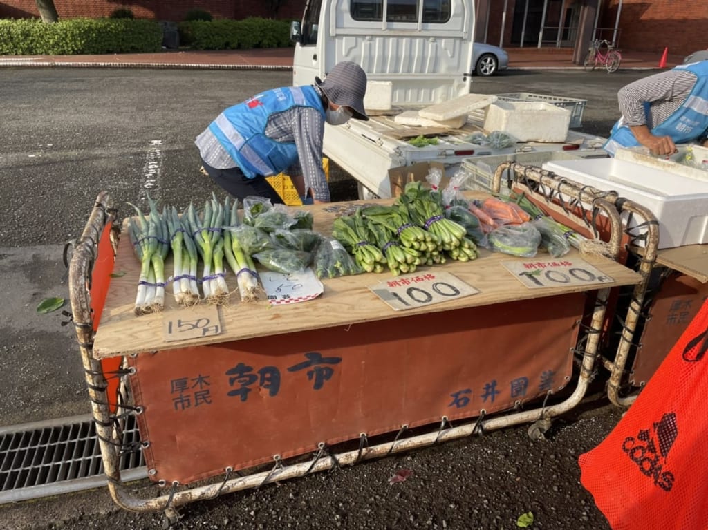 厚木市民朝市夏野菜