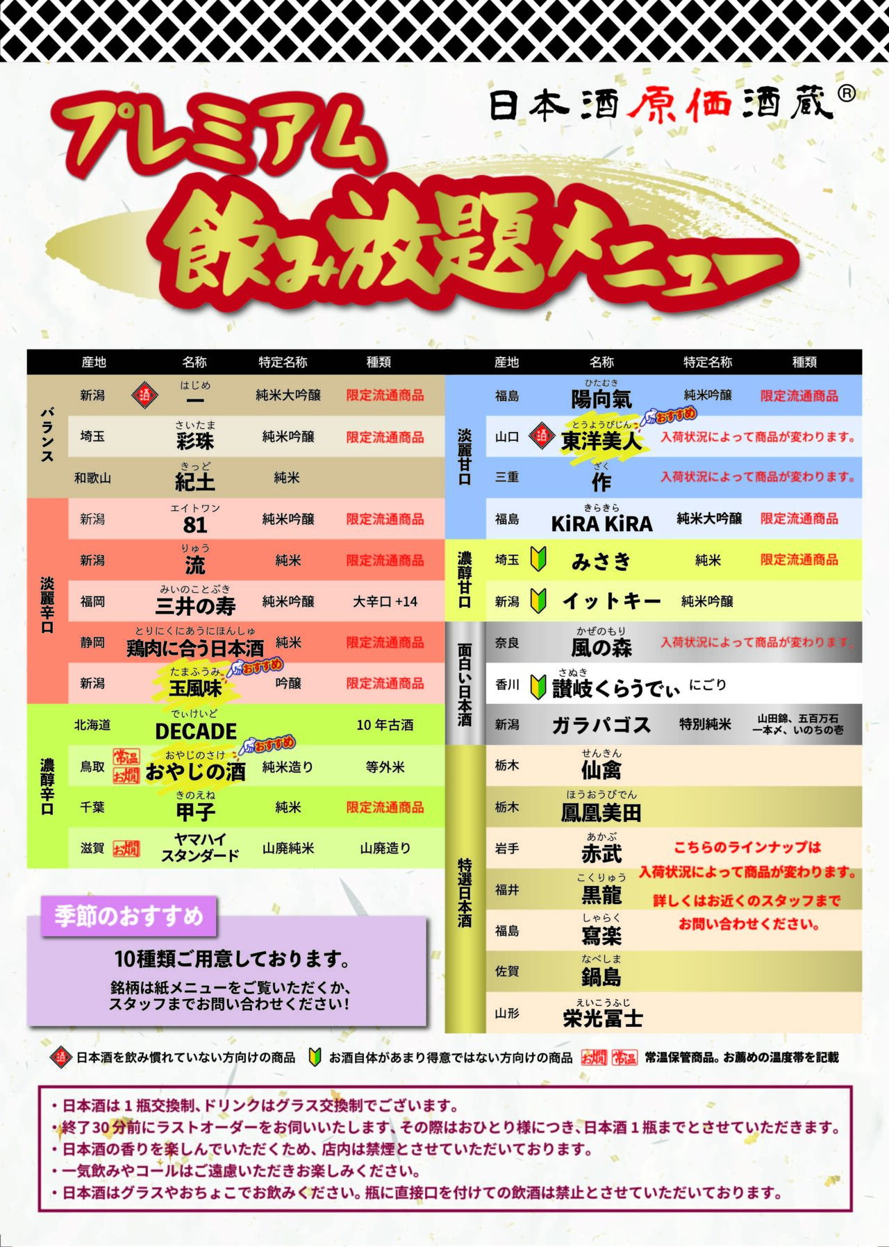 プレミアム飲み放題